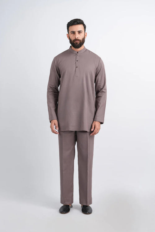 KURTA-TROUSER-BROWN