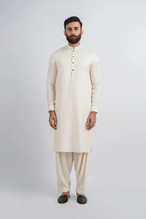 BOSKI KAMEEZ SHALWAR OFF WHITE