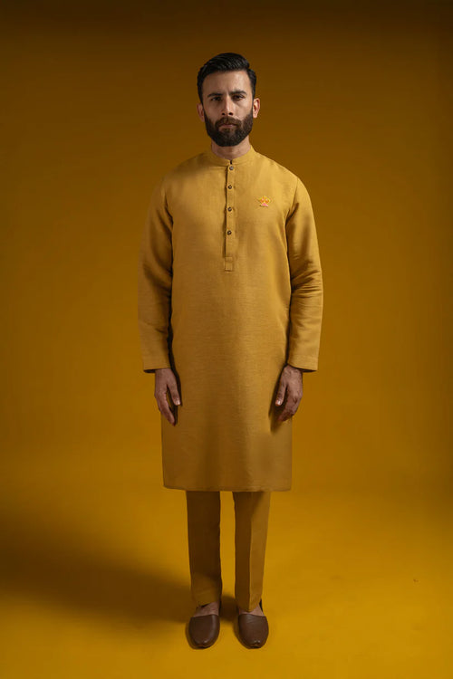BASANT-KURTA-TROUSER-YELLOW