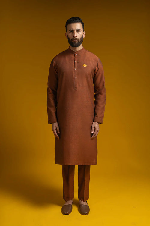 BASANT-KURTA-TROUSER-RUST