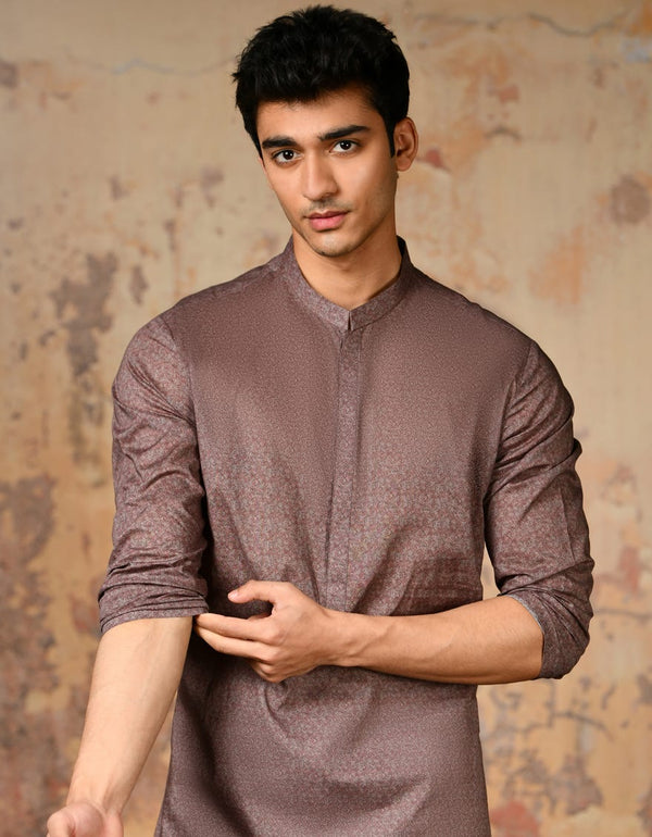 PLUM COTTON KURTA