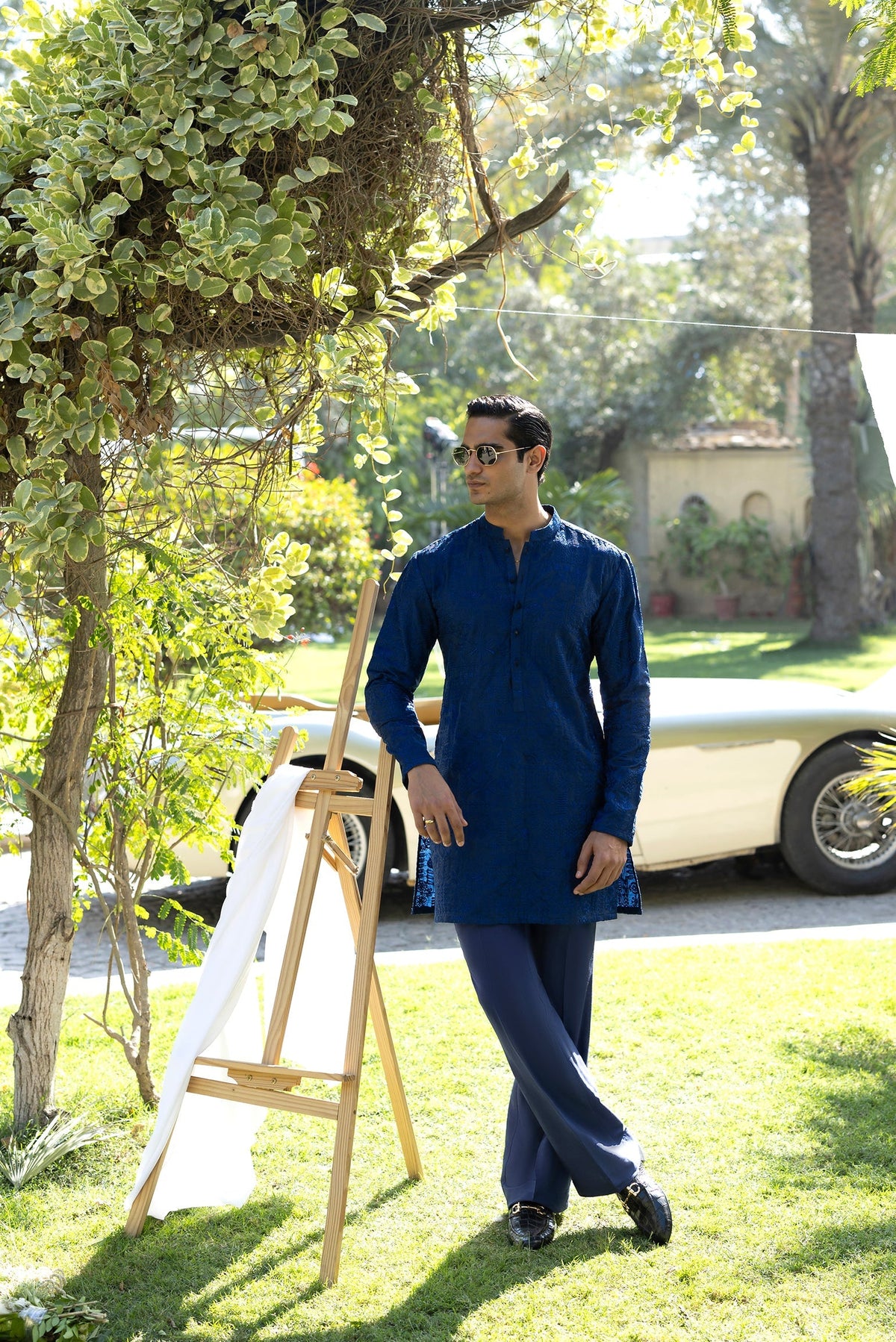 Electric Blue Deewan Kurta Pajama
