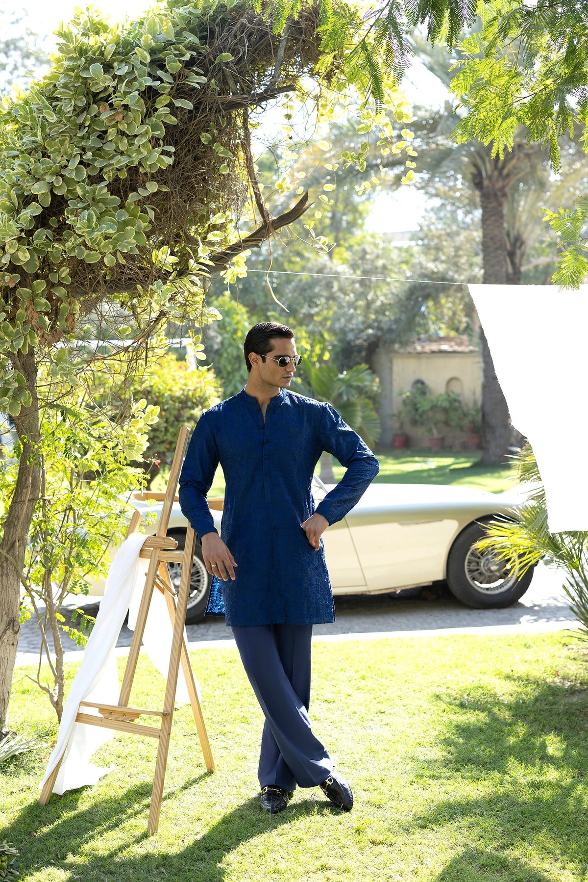 Electric Blue Deewan Kurta Pajama
