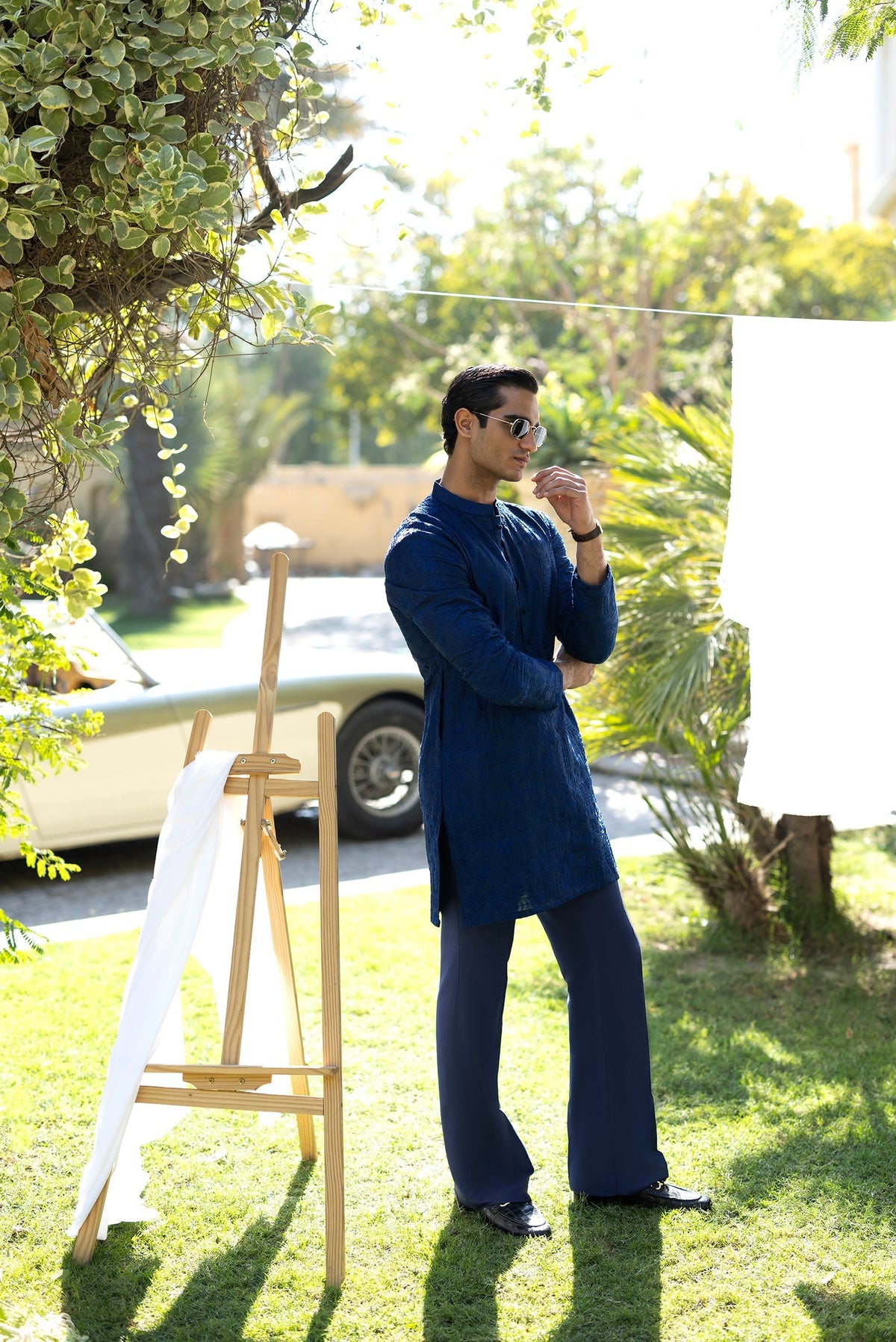 Electric Blue Deewan Kurta Pajama