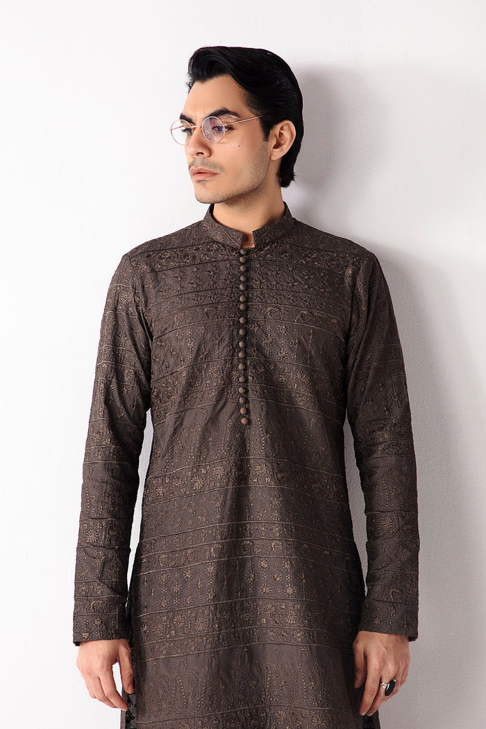 Charcoal Grey Deewan Kurta Pajama
