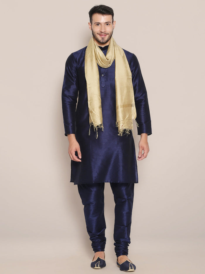 Men's Gold Blended Silk Dupatta