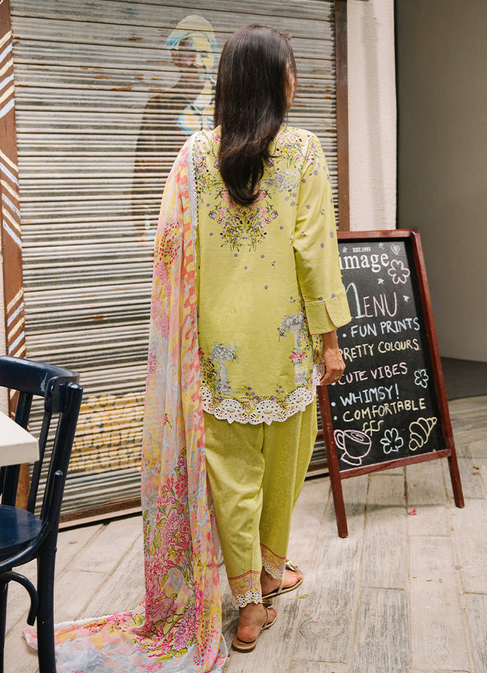 Embroidered Printed 3 Piece Suit 16964