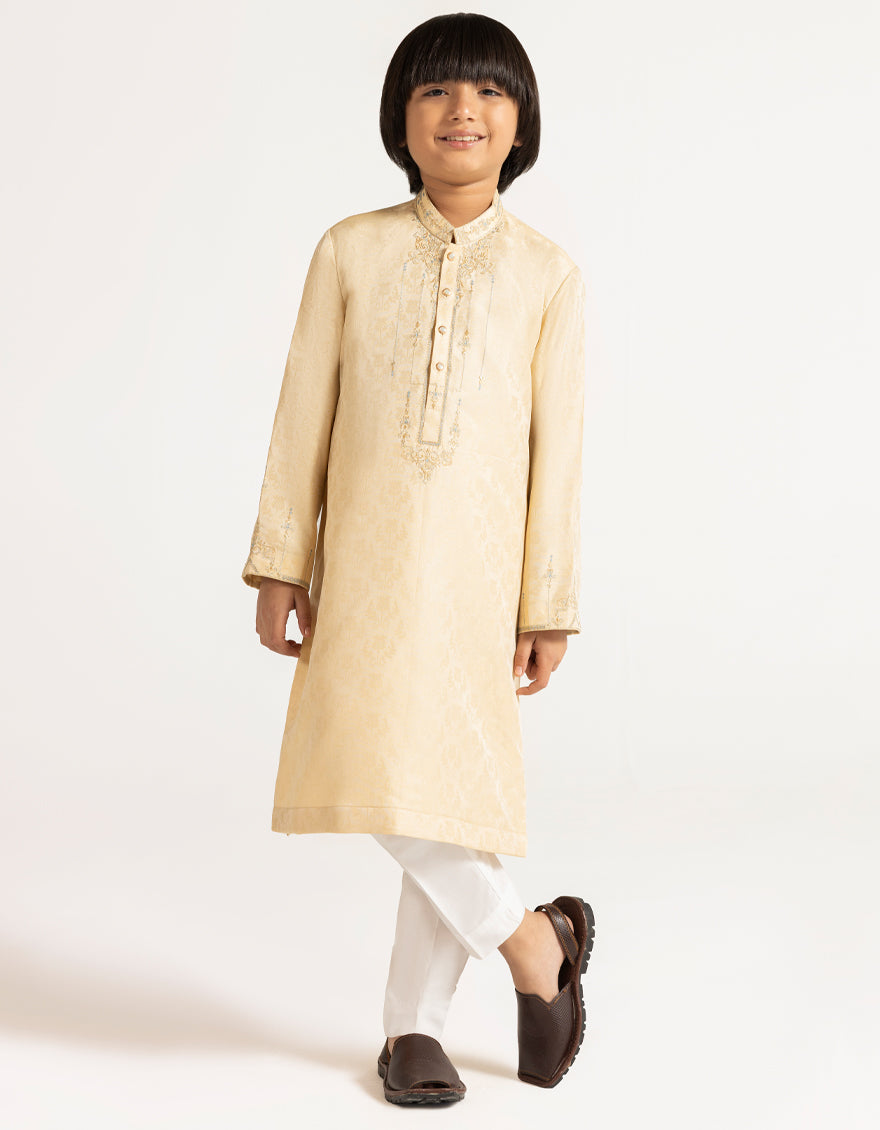 Gold Boys Formal Kurta