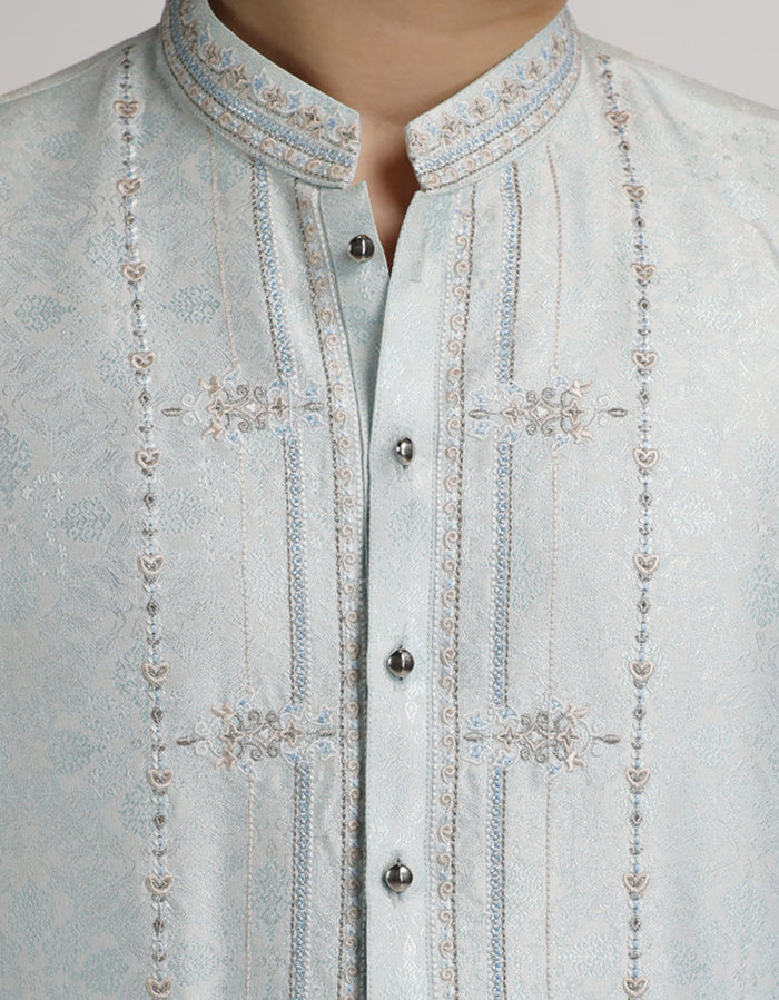 Ice Blue Boys Formal Kurta