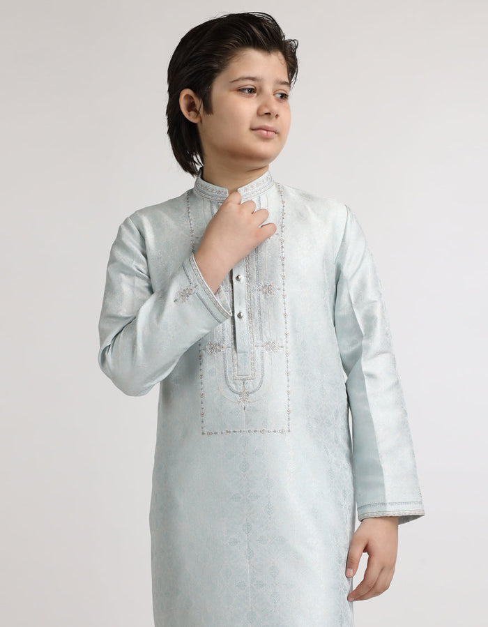 Ice Blue Boys Formal Kurta