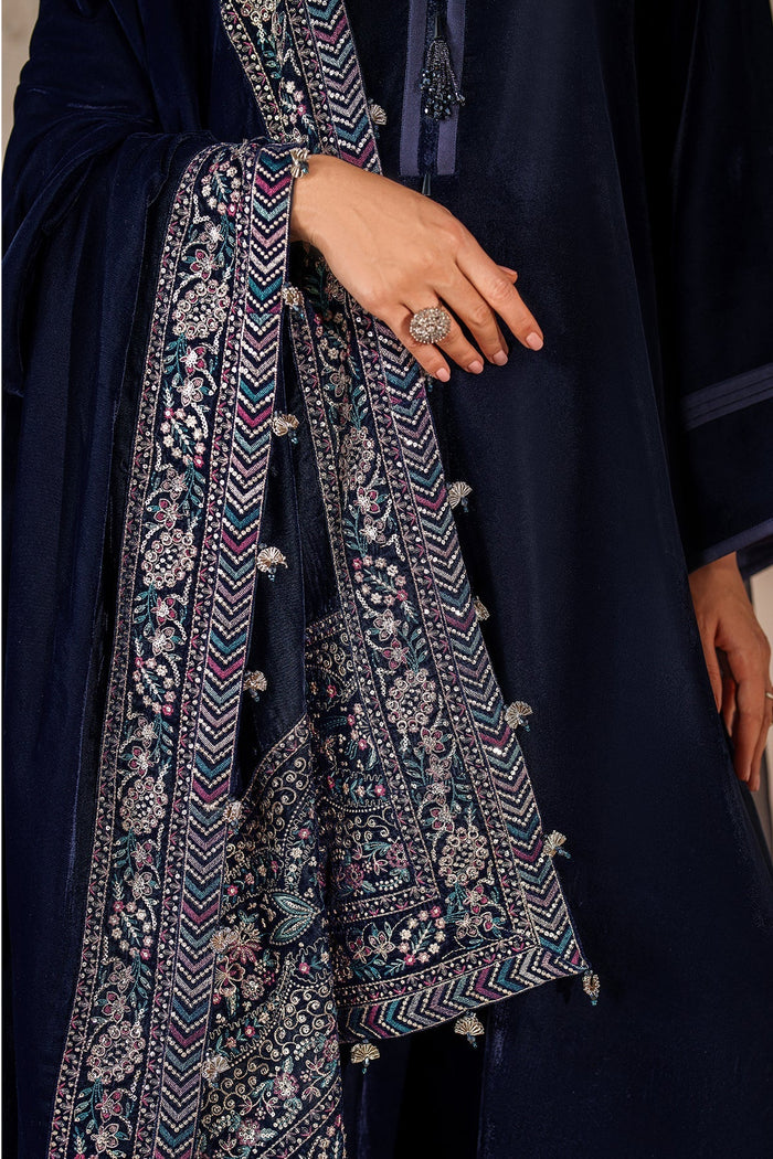 Embroidered Velvet Shawl VS-58