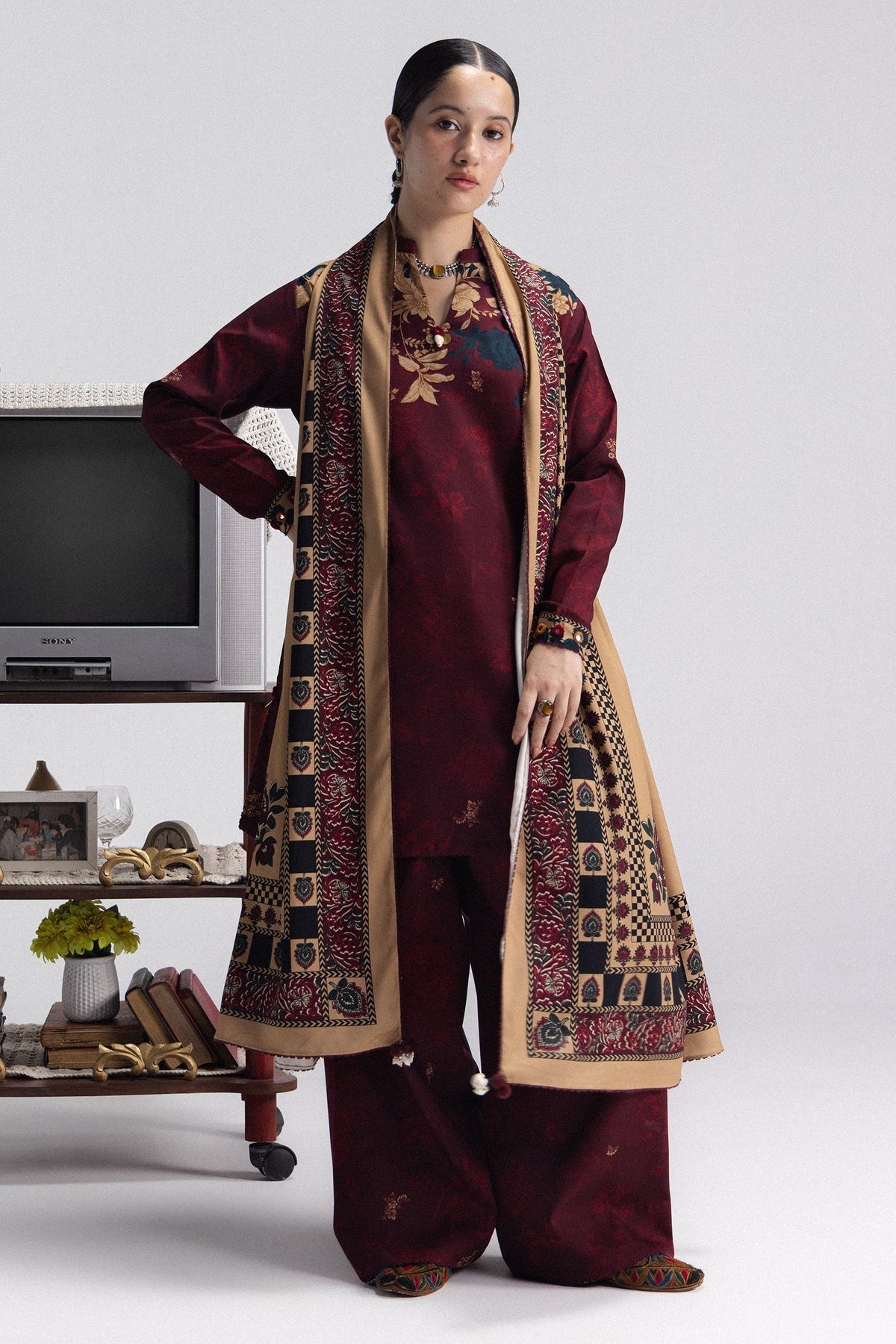 Iris 8A 3 Piece Printed Linen