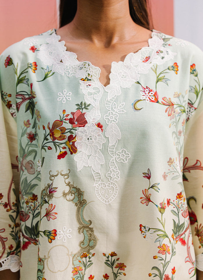 Printed Embroidered Kurta 17154