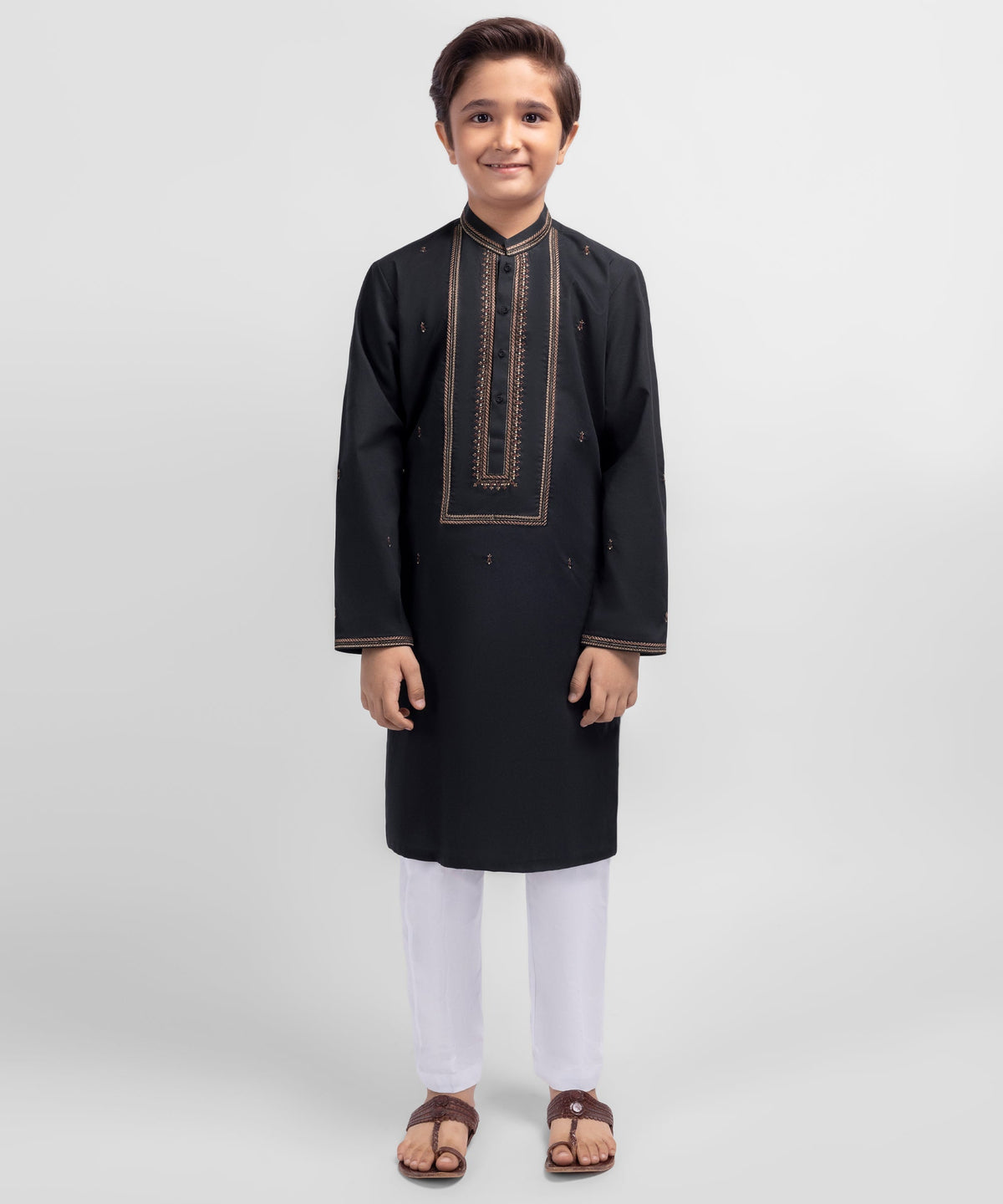 Black Formal Cotton Kurta