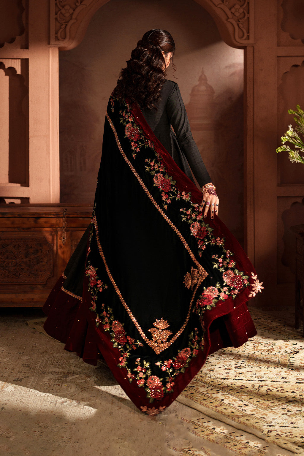 IV-59 Embroidered Velvet
