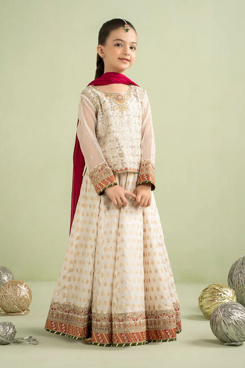 3 Piece Embroidered Organza Suit