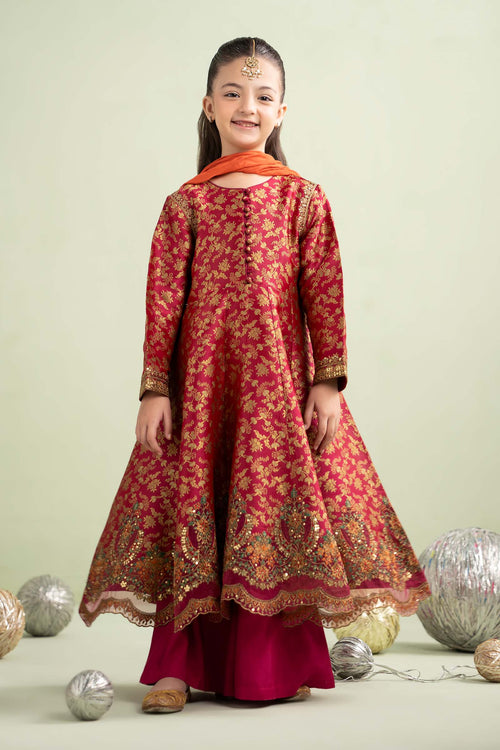 3 Piece Embroidered Jamawar Suit