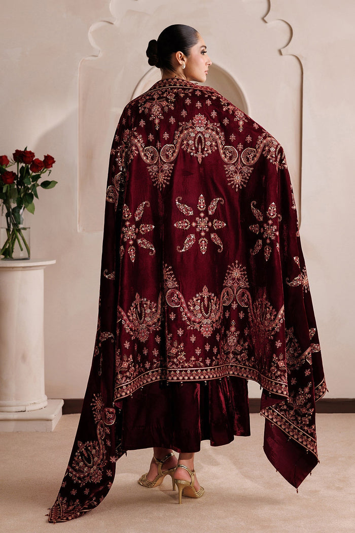 Embroidered Velvet Shawl VS-69