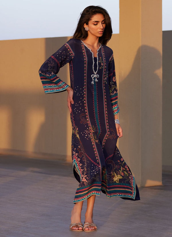 Zahara Midnight Crepe Kaftan