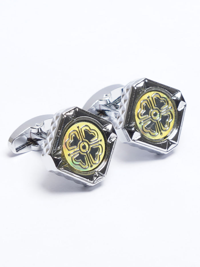 Silver Contrast Designer Cufflink (Cufflink-711)