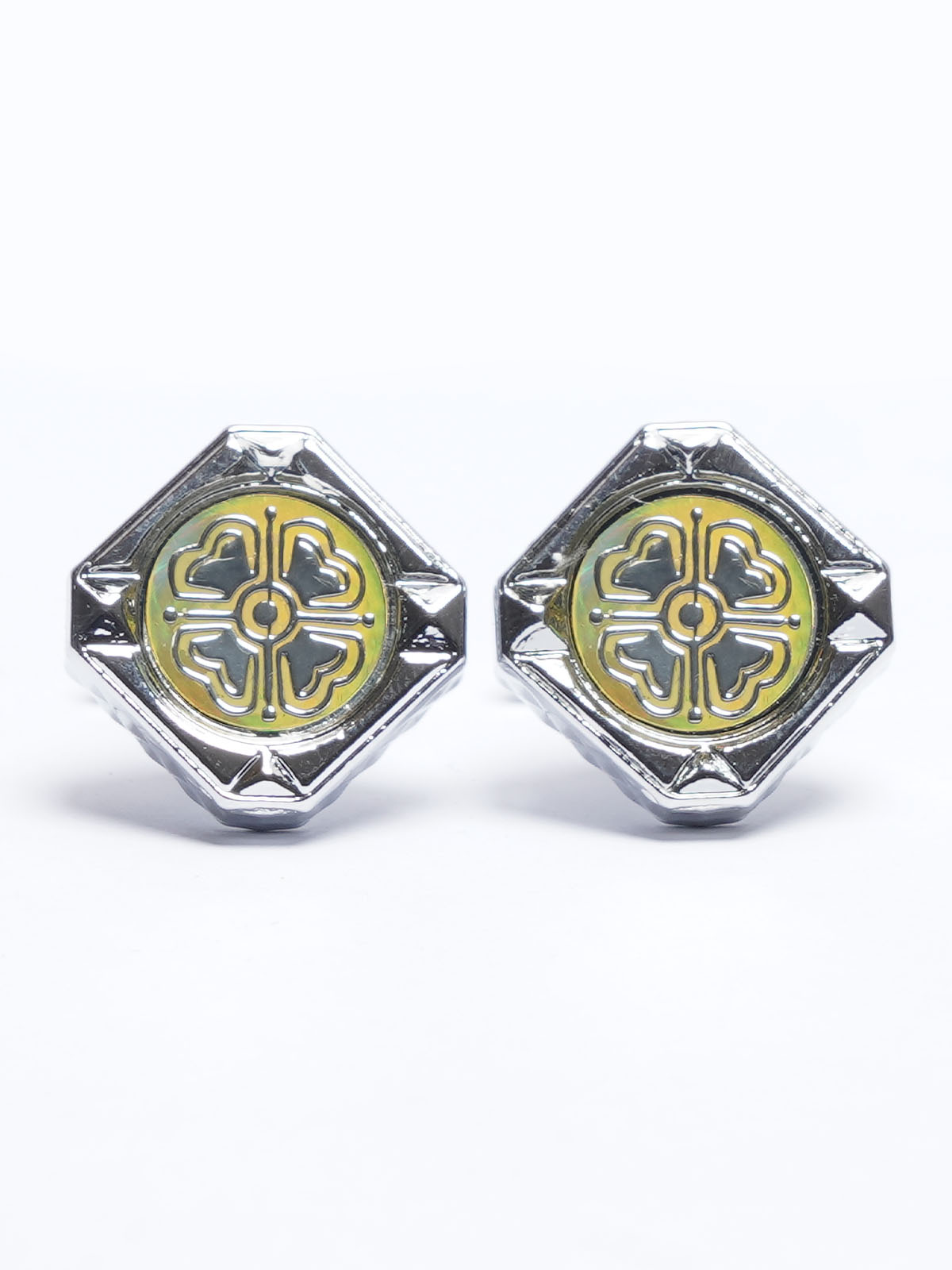 Silver Contrast Designer Cufflink (Cufflink-711)