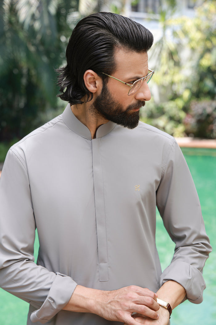 Beige Wash N Wear Kurta Pajama