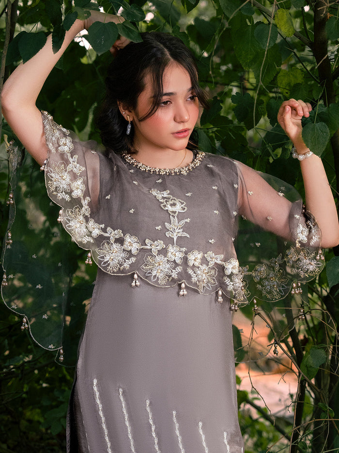 Silk Embroidered Jacket Set