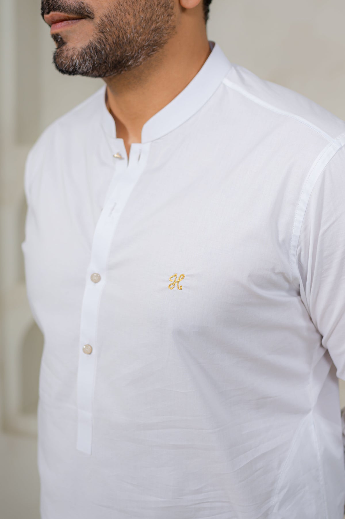 White Egyptian Cotton Kurta Shalwar