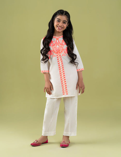 2 PIECE NEON EMBROIDERED SUIT