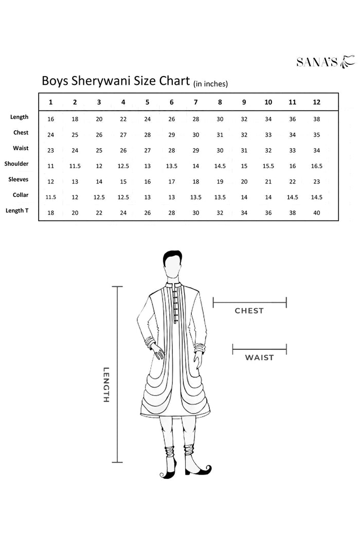Embroidered Jamawar Sherwani Suit