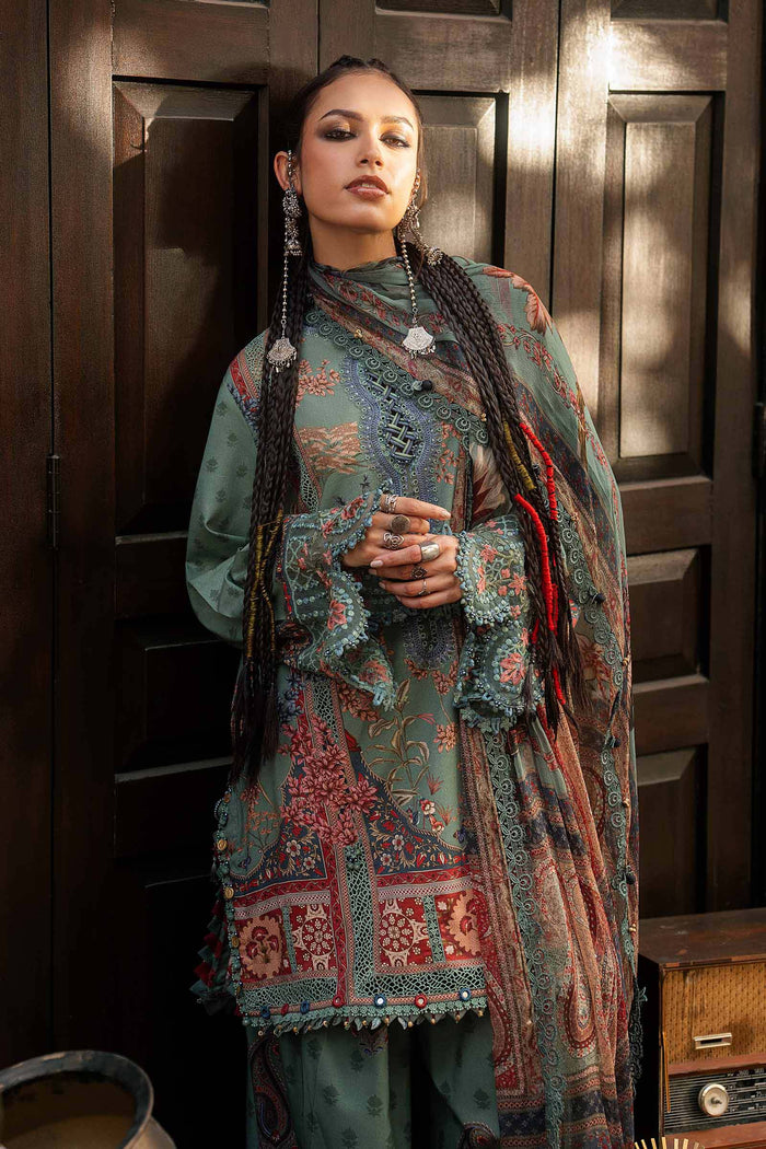 3 Piece Unstitched Embroidered Cambric Suit