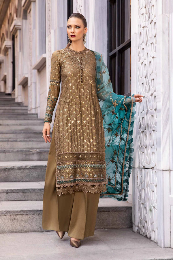 Embroidered Cotton Satin Suit | CST-808