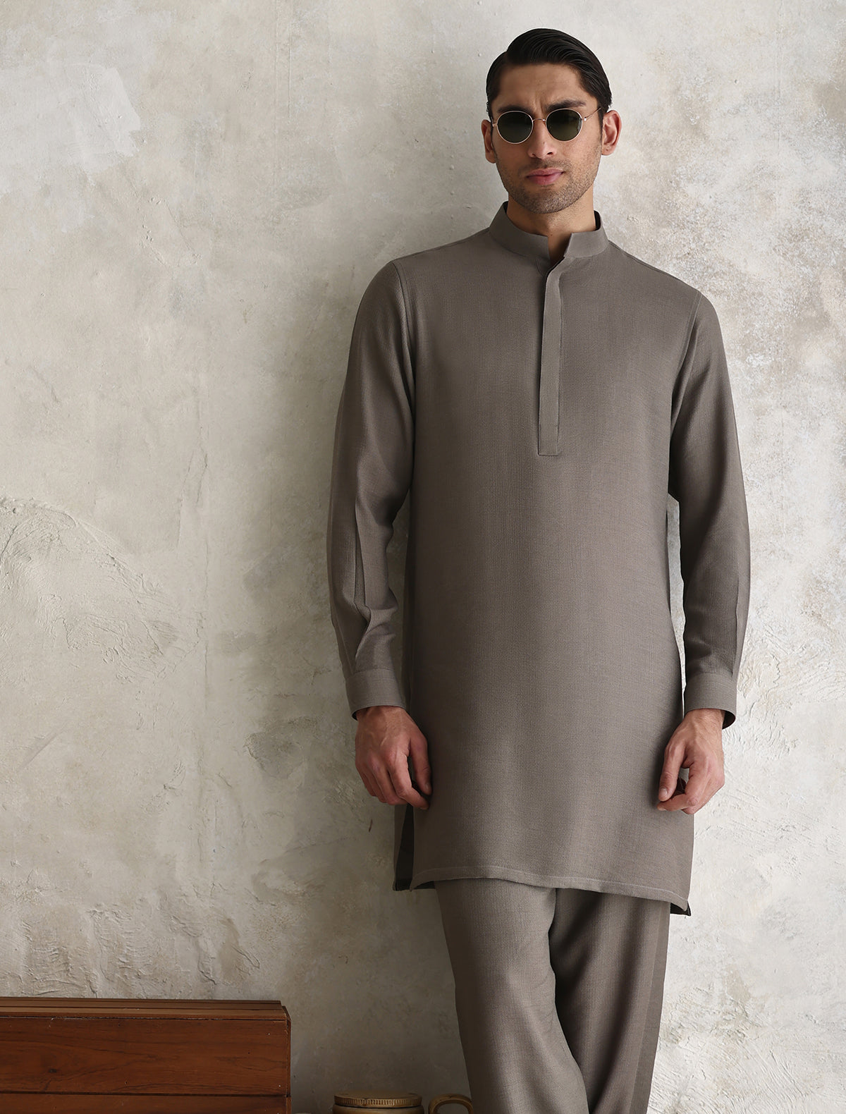 Light Green Textured Kurta Pajama