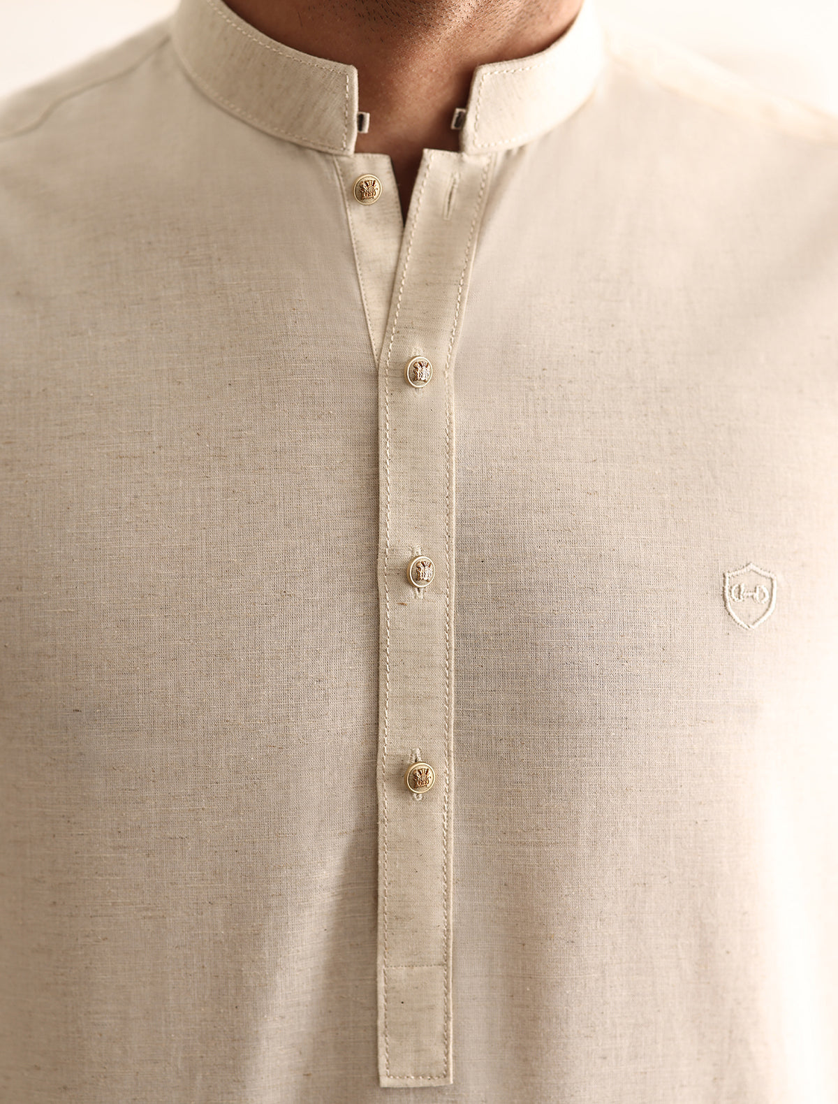 Cream Cotton Kurta Pajama