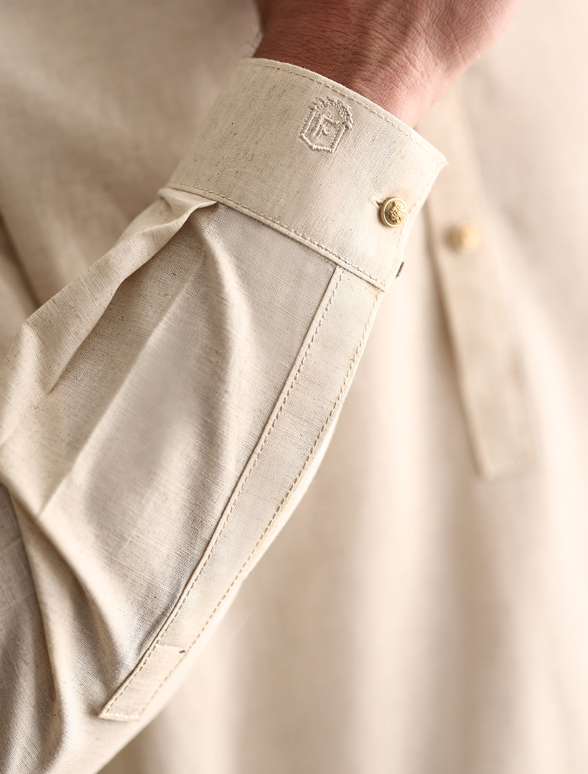 Cream Cotton Kurta Pajama