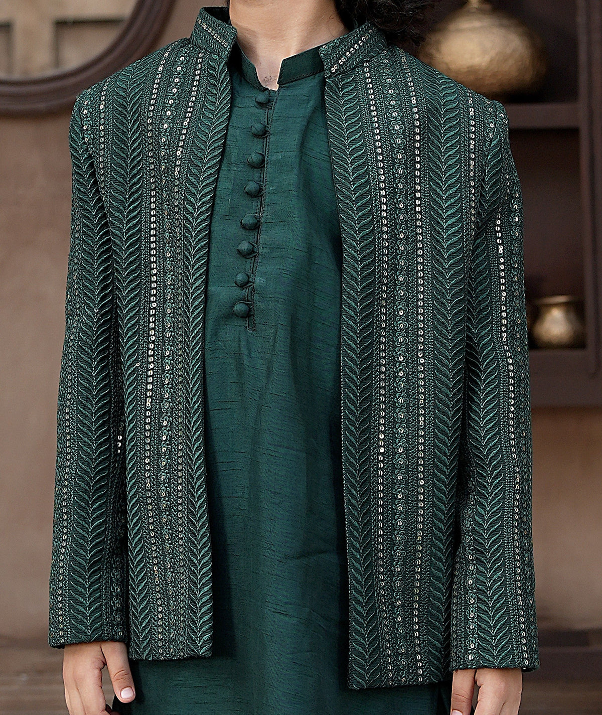 Open Prince Coat Bra Pata Dark Green