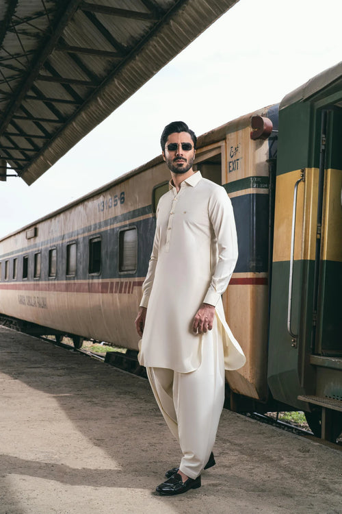 CREAM BOSKY SHALWAR KAMEEZ