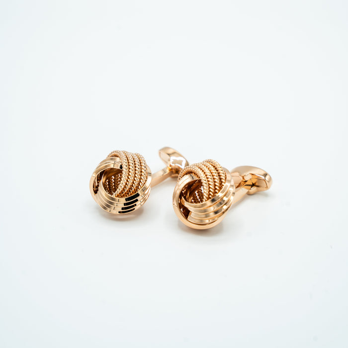 Rose Gold Knot Cufflinks