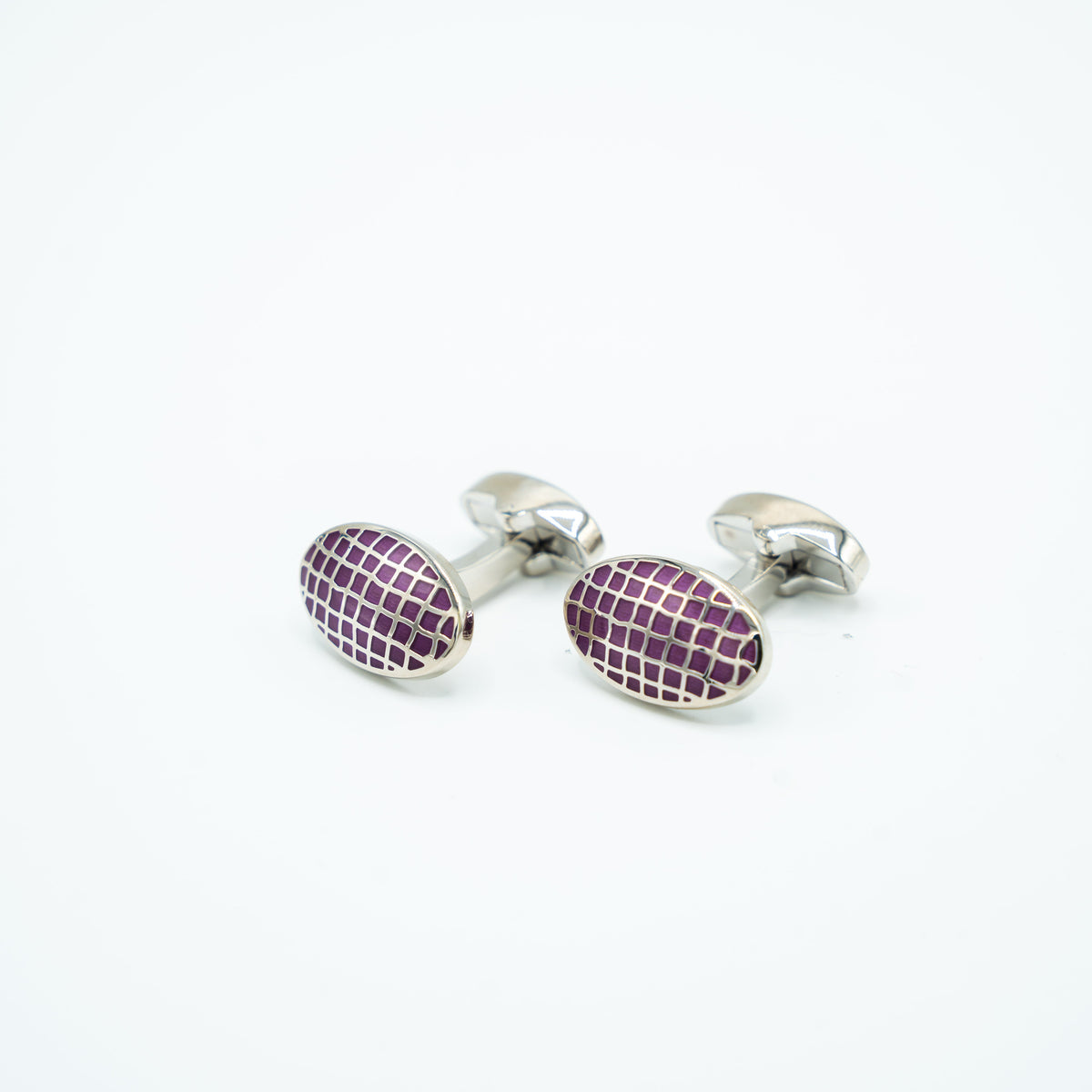 Geometric Oval Cufflinks