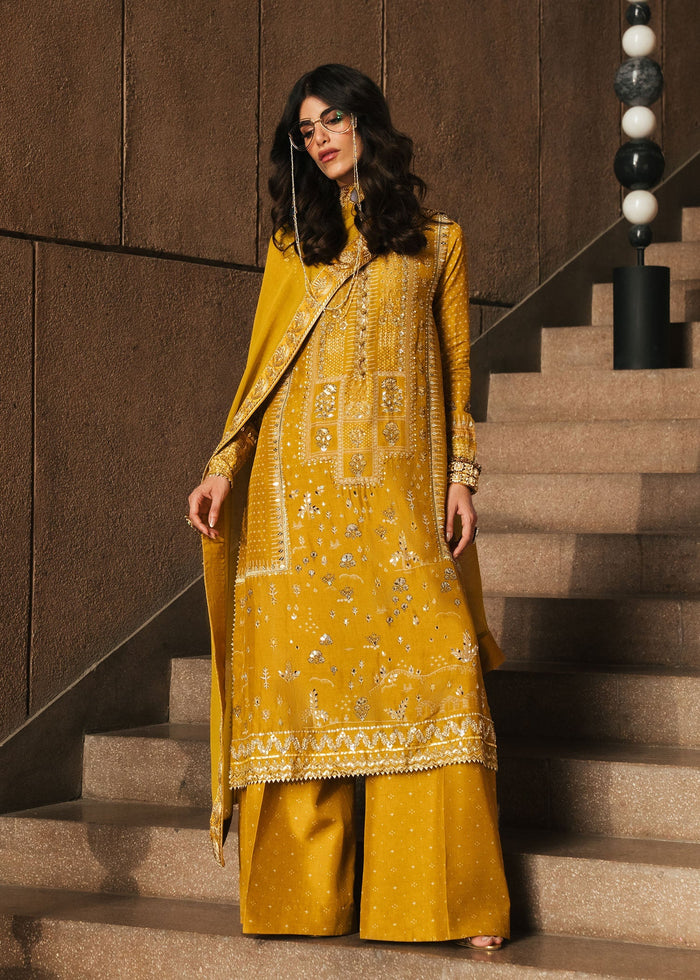 Patakha Amber 3 Piece Tussal Silk