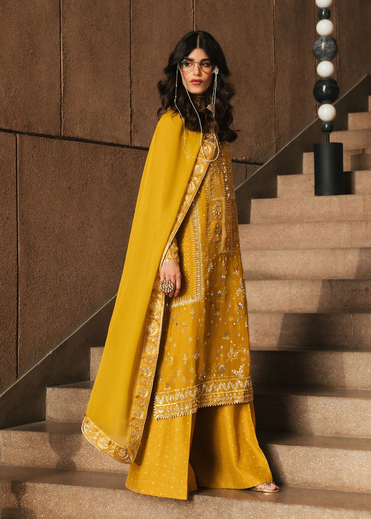 Patakha Amber 3 Piece Tussal Silk