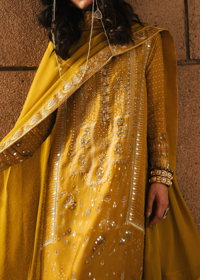 Patakha Amber 3 Piece Tussal Silk