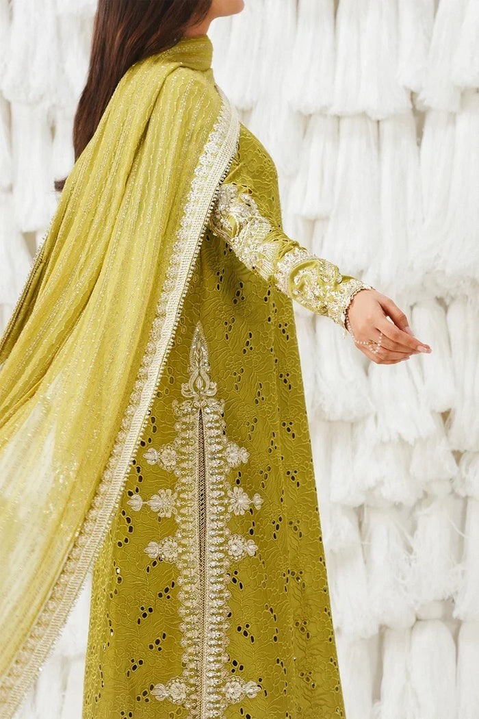 Meher – Saad Bin Shahzad Festive Pret 2026 | Verdant Green Long Kameez with Sharara & Embroidered Dupatta