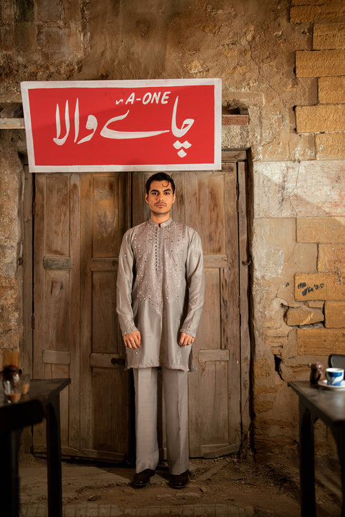 AINA - KAARI ASH GREY KURTA PAJAMA