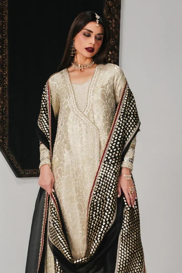 Meznah by Saad Bin Shahzad Festive ’26 | Silk Jamawar Angrakha Ensemble