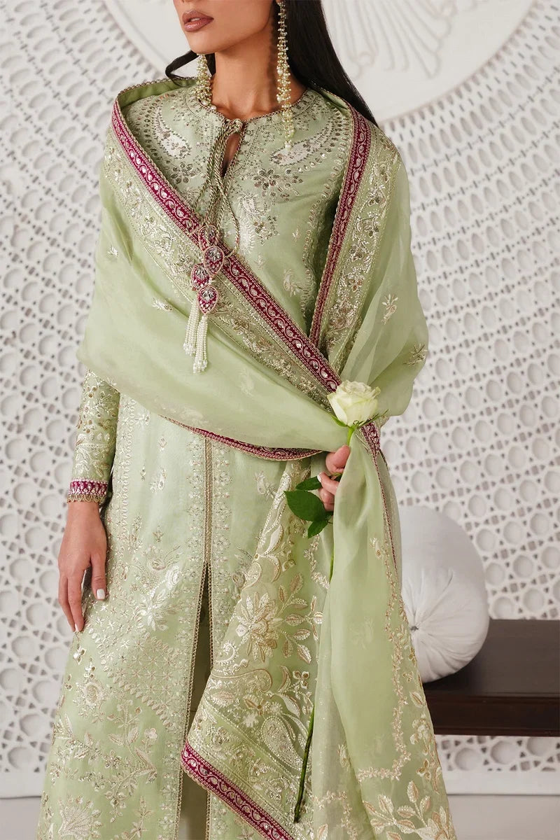 Reeha Festive Pret ’26 by Saad Bin Shahzad | Mint Shirt with Gold Embroidery and Dazzling Detailing