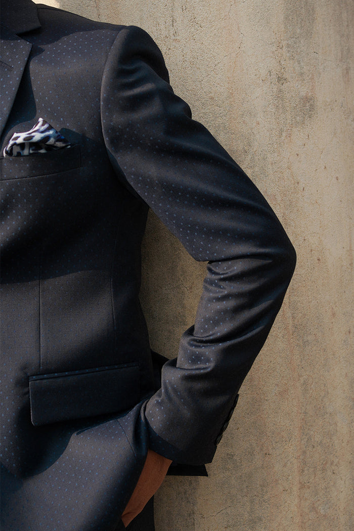 Blue Single Breasted Suit