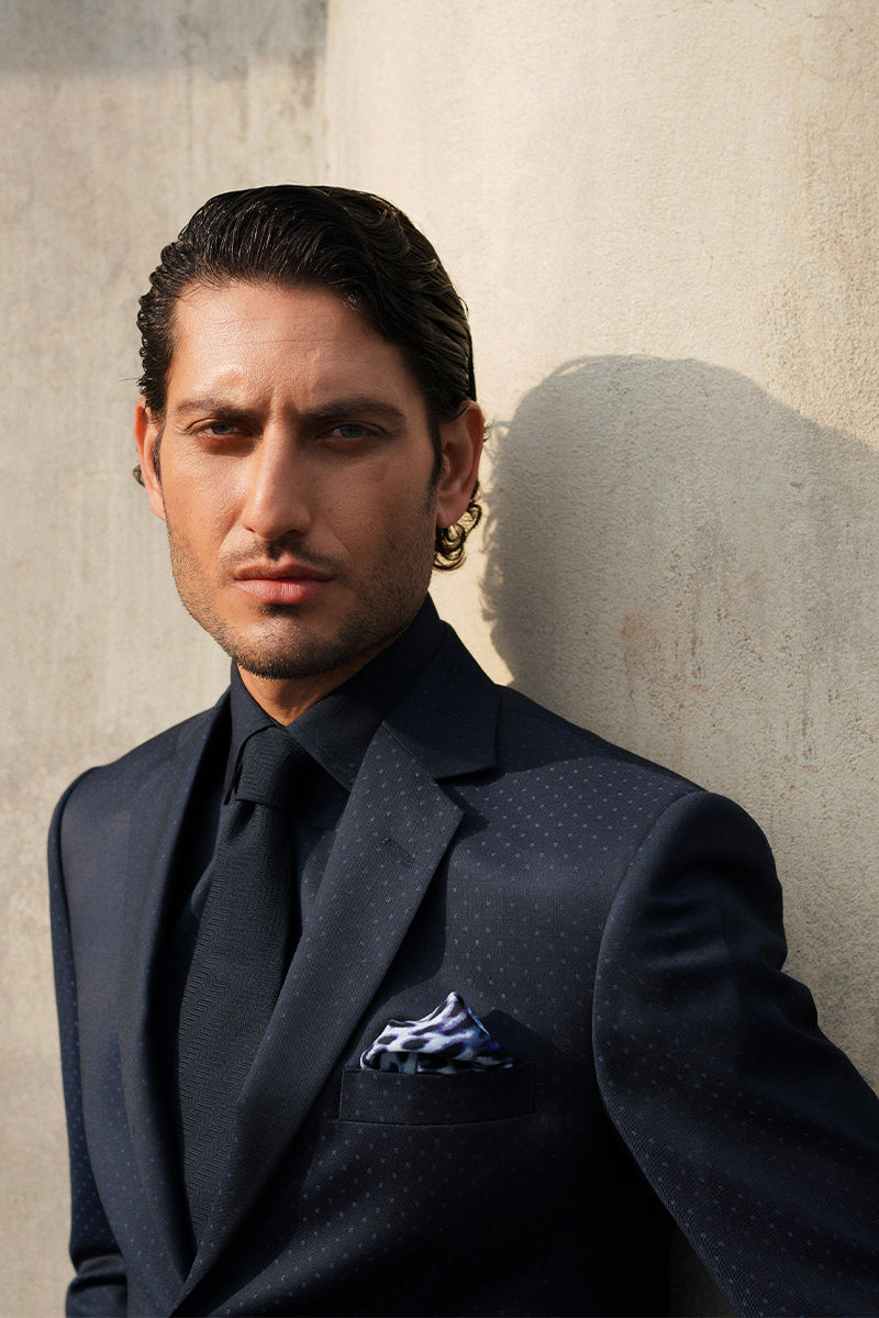 Blue Single Breasted Suit