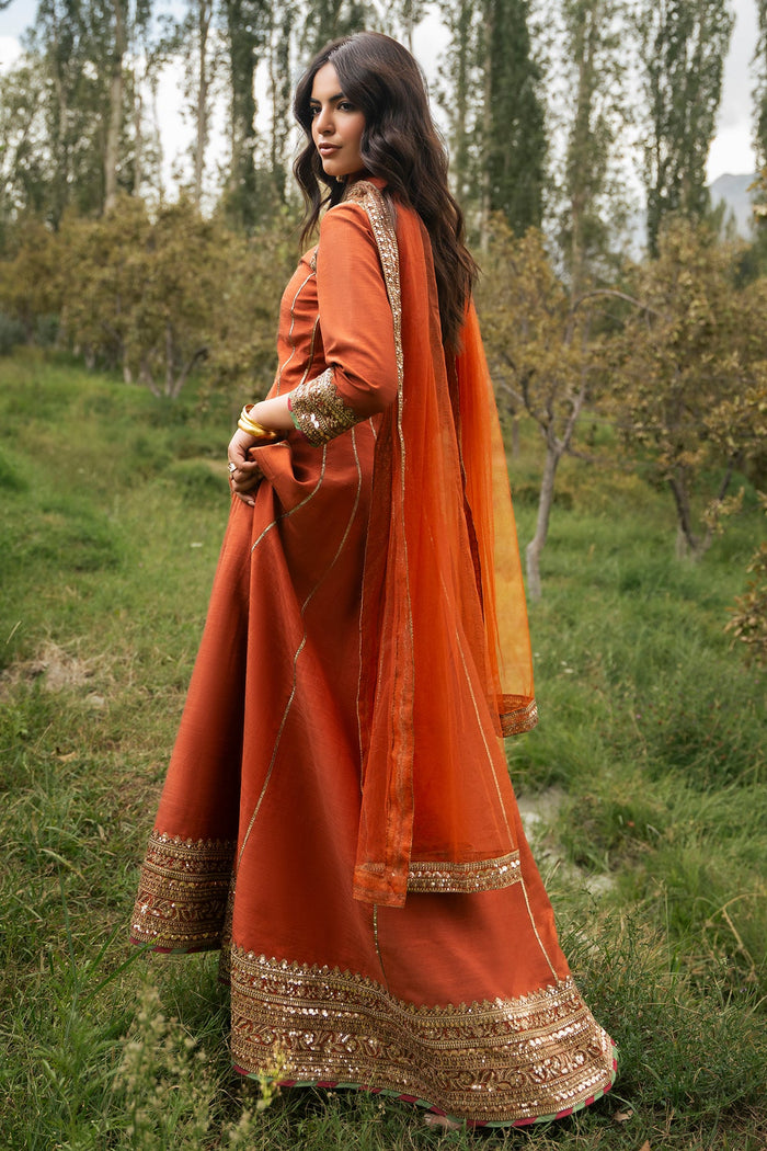 3-PC Stitched Embroidered Raw Silk CMA-6-476