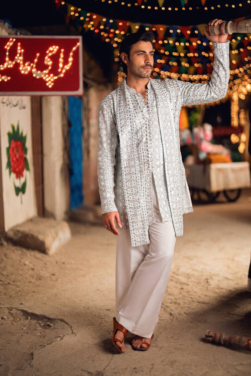 AMEER – LIGHT BLUE KURTA PAJAMA